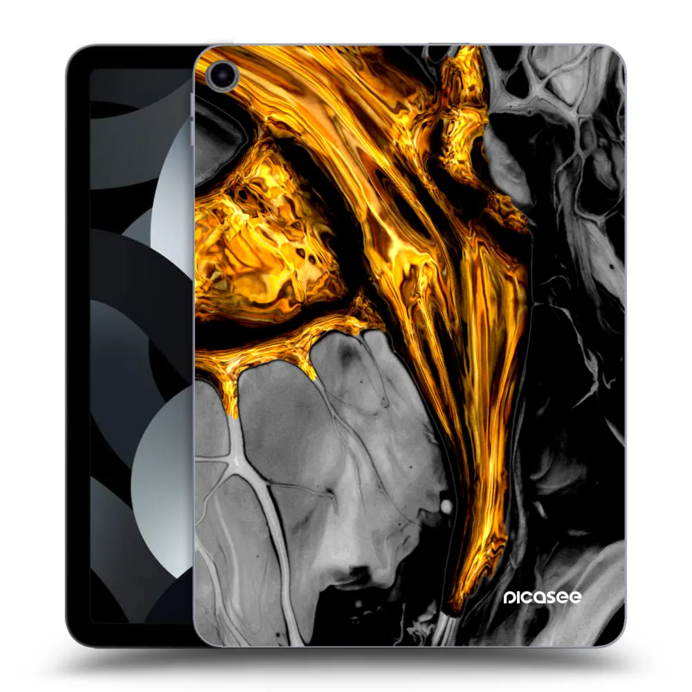 Picasee transparente Silikonhülle für Apple iPad Pro 11" 2019 (1.gen.) - Black Gold