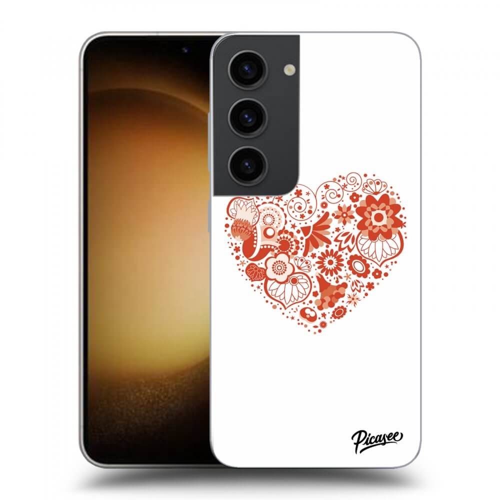 Picasee Samsung Galaxy S23 5G Hülle - Transparentes Silikon - Big heart