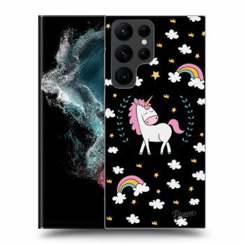 Hülle für Samsung Galaxy S23 Ultra 5G - Einhorn Sternenhimmel