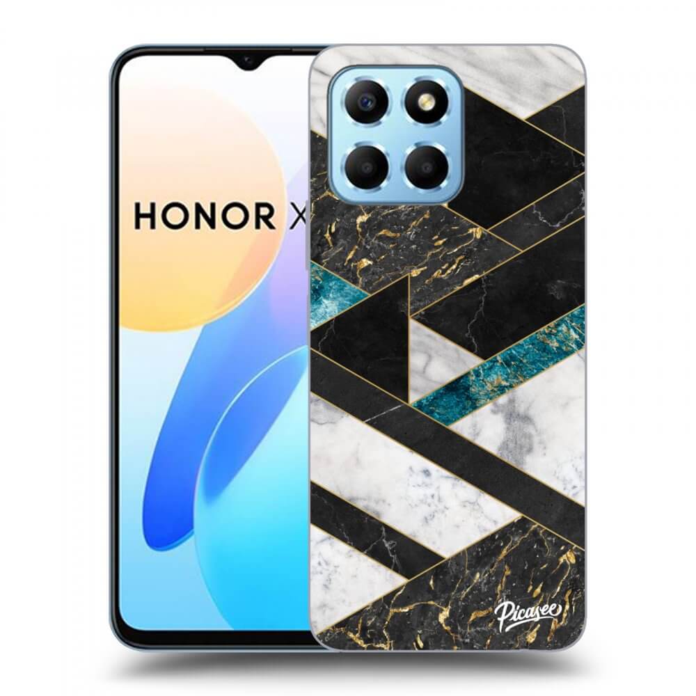 Picasee Honor X8 5G Hülle - Transparentes Silikon - Dark geometry