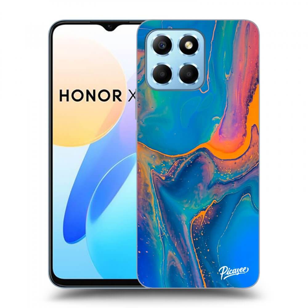 Picasee Honor X8 5G Hülle - Transparentes Silikon - Rainbow