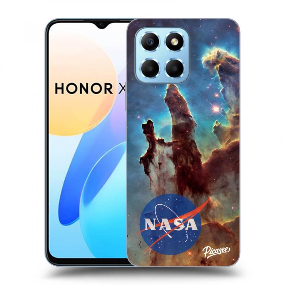 Picasee Honor X8 5G Hülle - Schwarzes Silikon - Eagle Nebula
