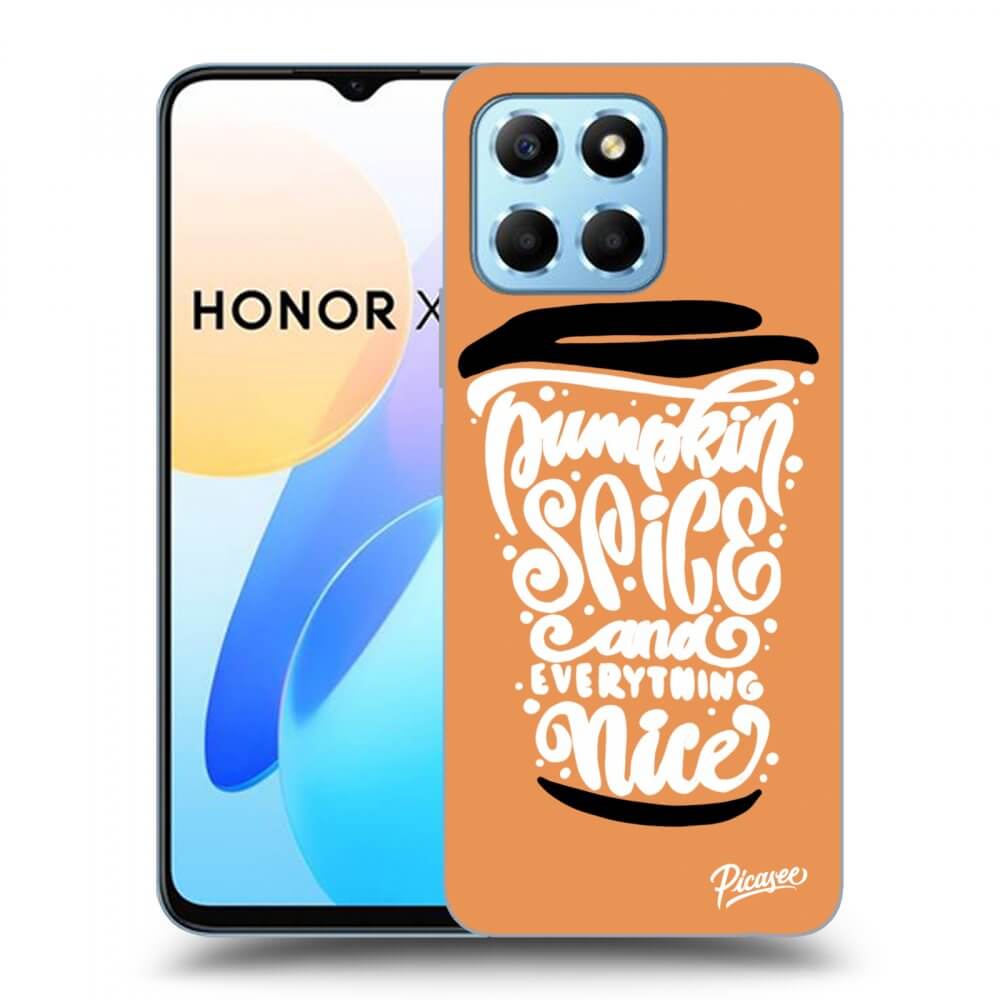 Picasee Honor X8 5G Hülle - Transparentes Silikon - Pumpkin coffee