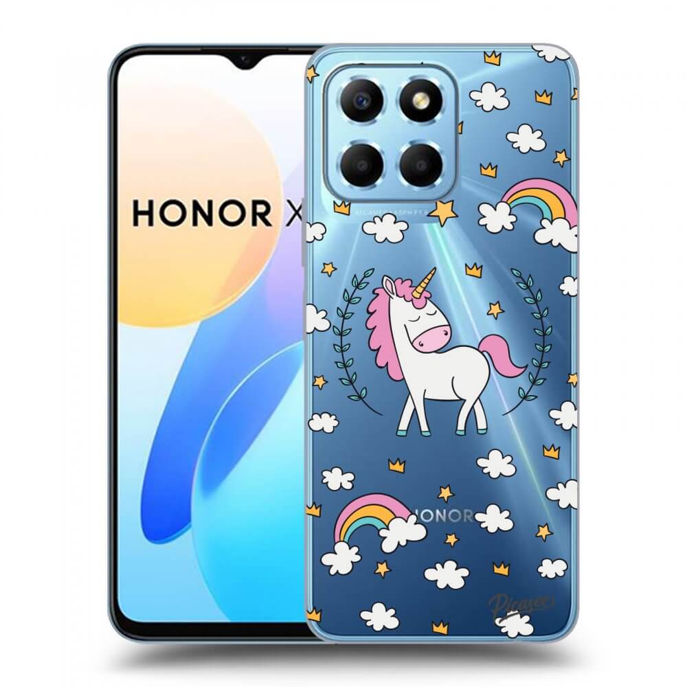 Picasee Honor X8 5G Hülle - Transparentes Silikon - Unicorn star heaven