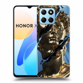Picasee Honor X8 5G Hülle - Transparentes Silikon - Golder