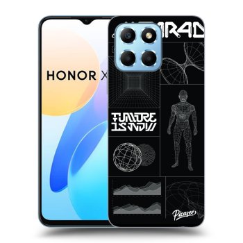 Picasee Honor X8 5G Hülle - Transparentes Silikon - BLACK BODY