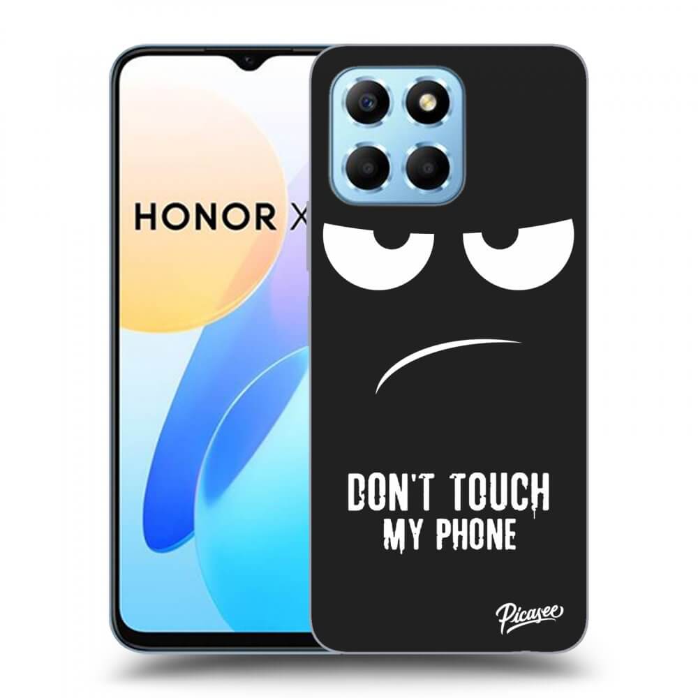 Picasee Honor X8 5G Hülle - Schwarzes Silikon - Don't Touch My Phone
