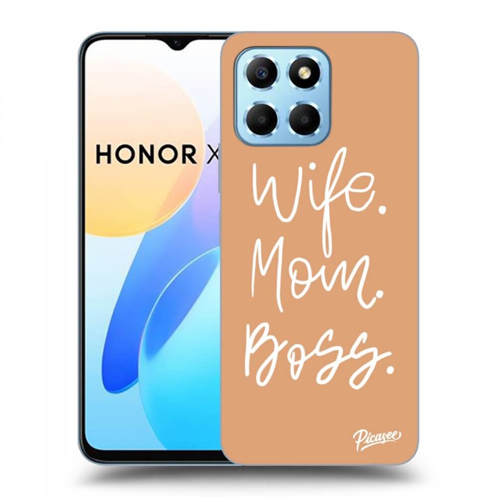 Picasee Honor X6 Hülle - Transparentes Silikon - Boss Mama