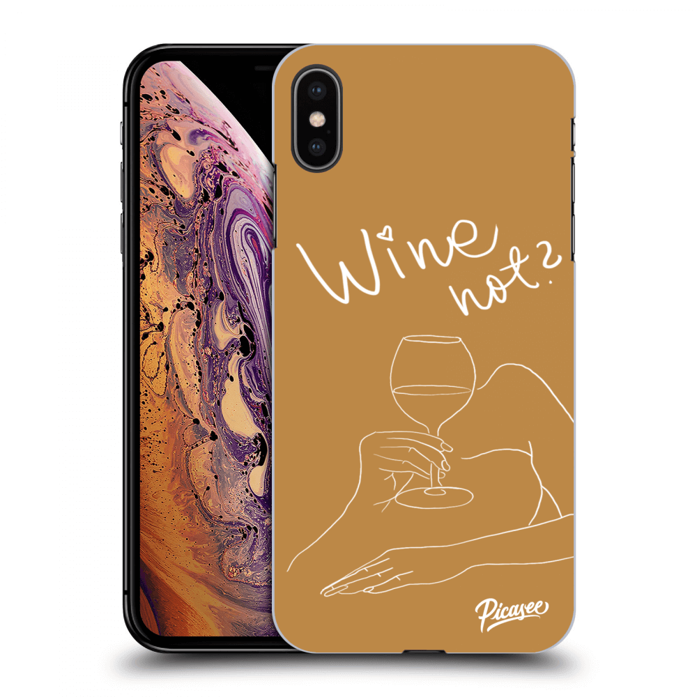 Picasee Apple iPhone XS Max Hülle - Schwarzes Silikon - Wine not