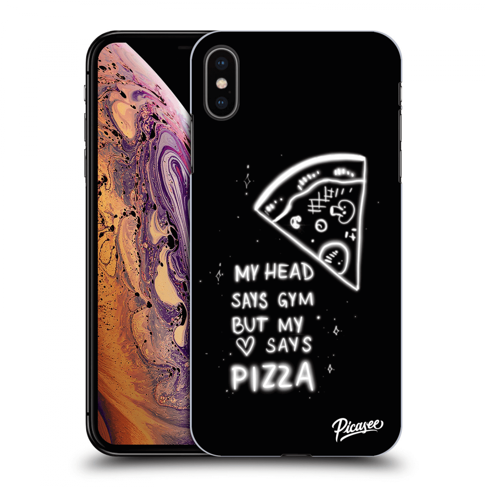 Picasee Apple iPhone XS Max Hülle - Schwarzes Silikon - Pizza