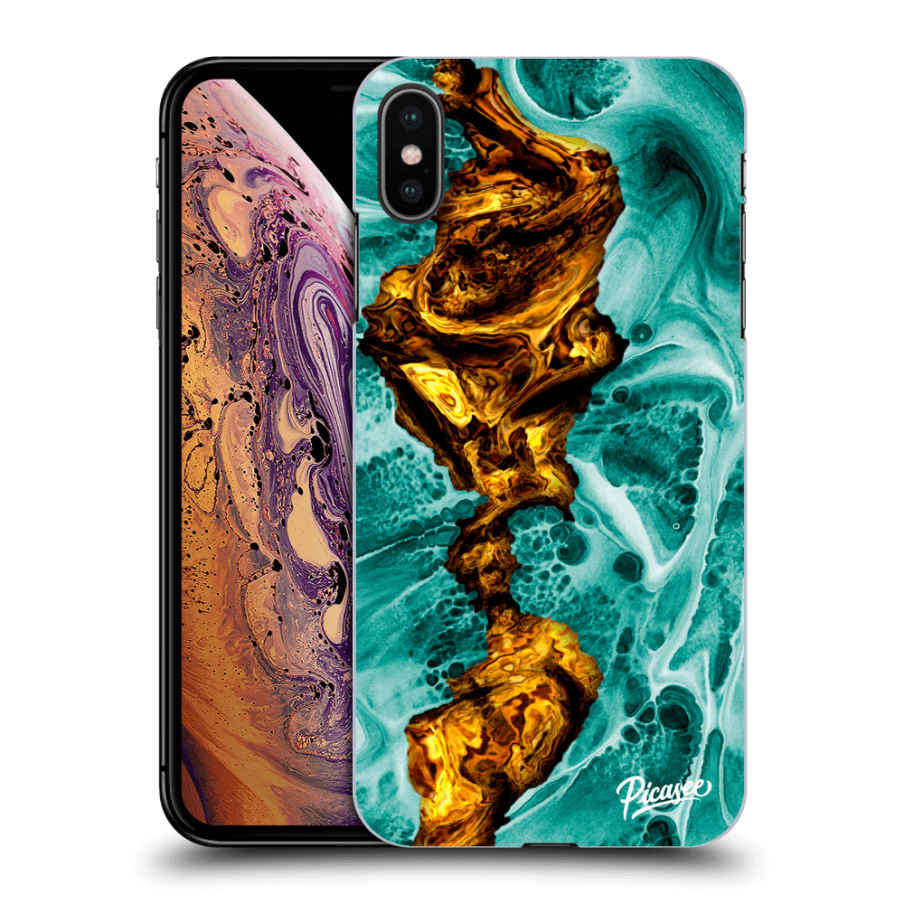 Picasee Apple iPhone XS Max Hülle - Transparentes Silikon - Goldsky
