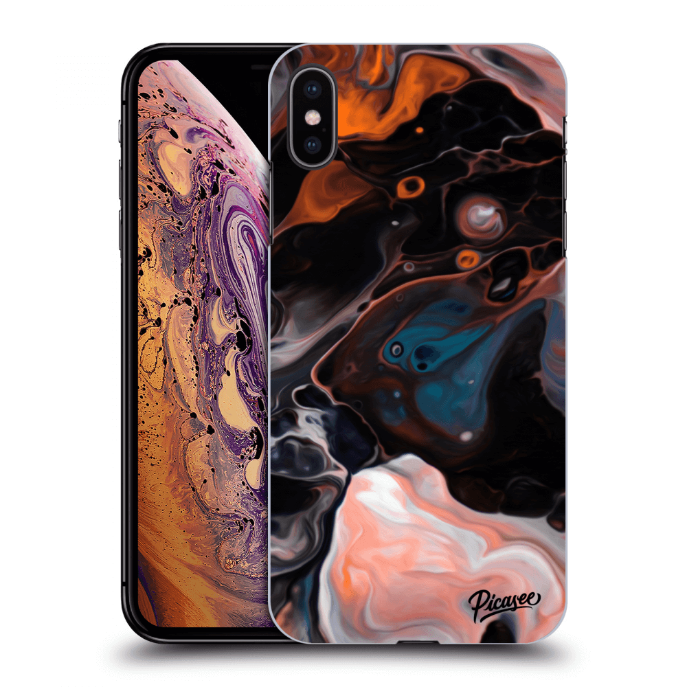 Picasee Apple iPhone XS Max Hülle - Schwarzes Silikon - Cream