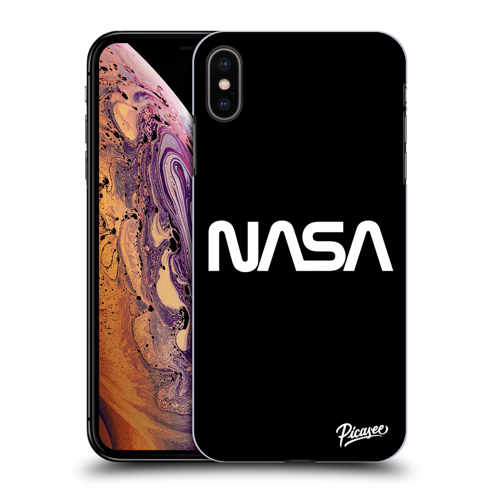 Picasee Apple iPhone XS Max Hülle - Schwarzes Silikon - NASA Basic