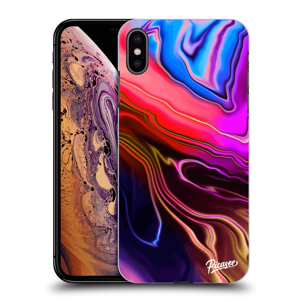 Picasee Apple iPhone XS Max Hülle - Transparentes Silikon - Electric