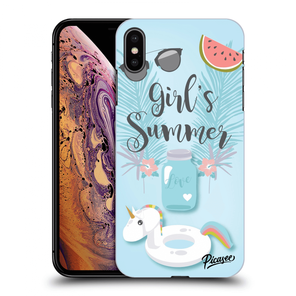 Picasee Apple iPhone XS Max Hülle - Transparentes Silikon - Girls Summer