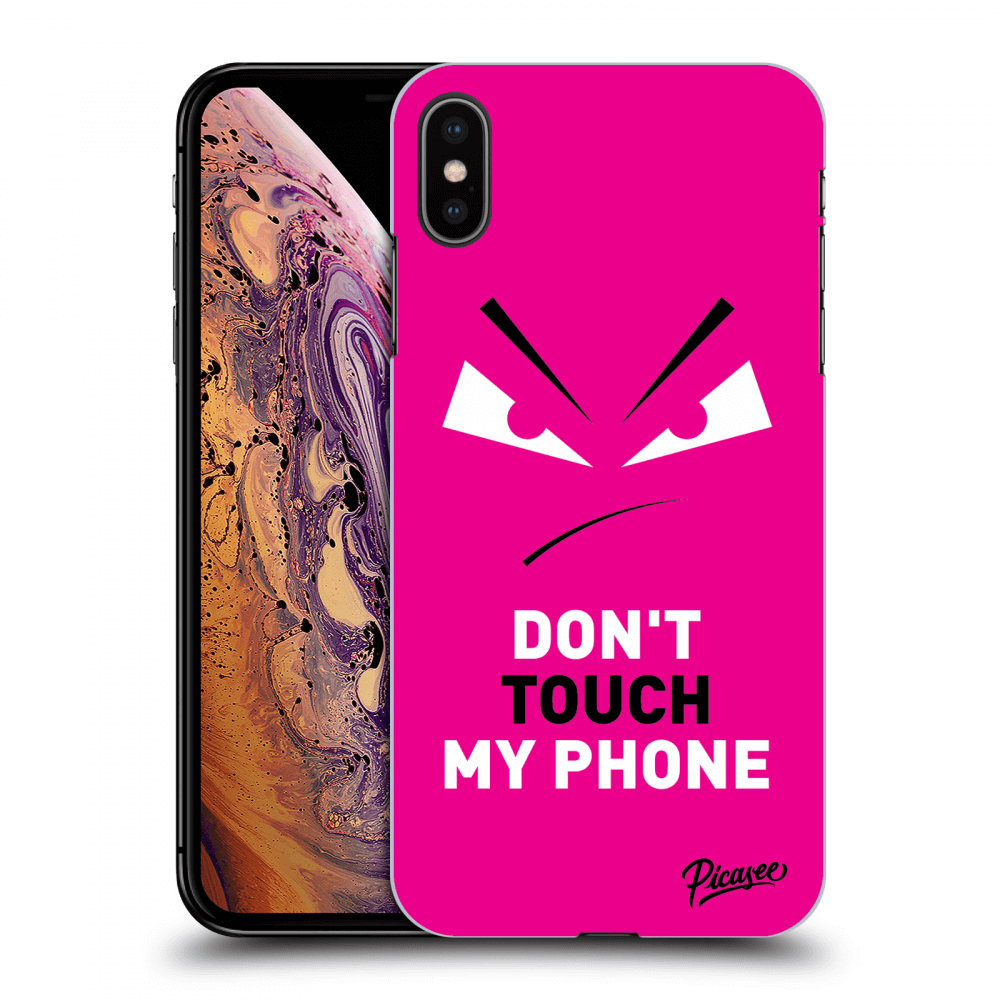 Picasee Apple iPhone XS Max Hülle - Transparentes Silikon - Evil Eye - Pink