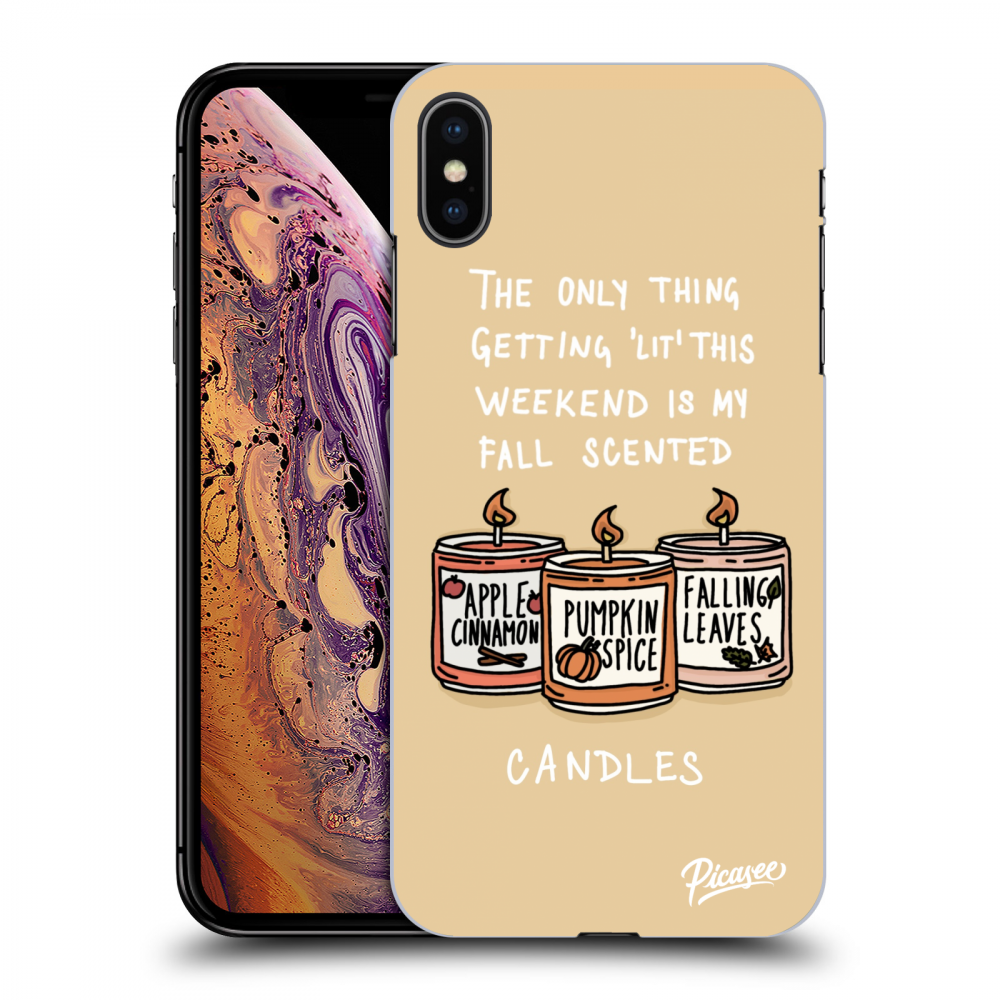 Picasee Apple iPhone XS Max Hülle - Transparentes Silikon - Candles