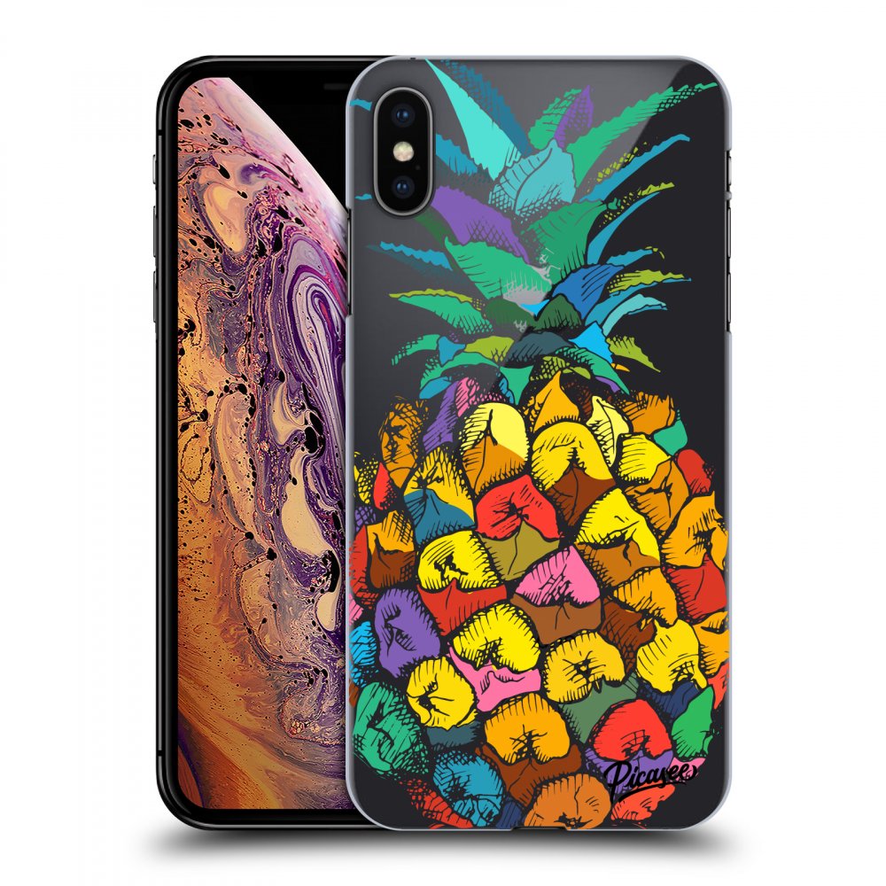Picasee Apple iPhone XS Max Hülle - Transparentes Silikon - Pineapple
