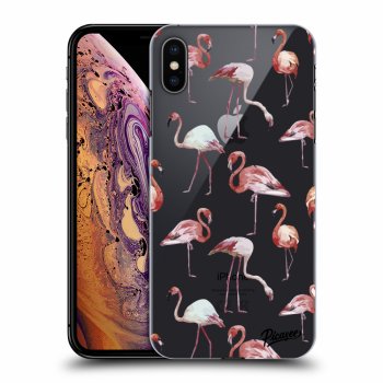 Picasee Apple iPhone XS Max Hülle - Transparentes Silikon - Flamingos