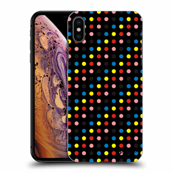Picasee Apple iPhone XS Max Hülle - Schwarzes Silikon - Colorful dots