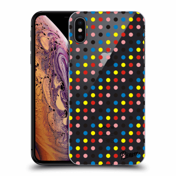 Picasee Apple iPhone XS Max Hülle - Transparentes Silikon - Colorful dots