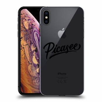 Picasee Apple iPhone XS Max Hülle - Transparentes Silikon - Picasee - black