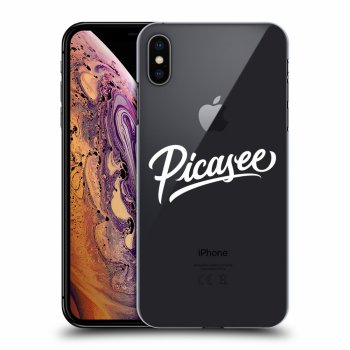 Picasee Apple iPhone XS Max Hülle - Transparentes Silikon - Picasee - White