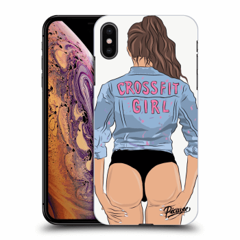 Picasee Apple iPhone XS Max Hülle - Schwarzes Silikon - Crossfit girl - nickynellow