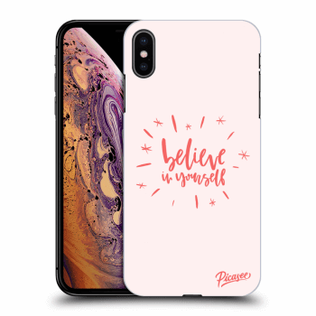Picasee Apple iPhone XS Max Hülle - Schwarzes Silikon - Believe in yourself