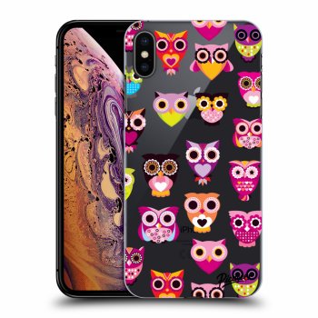 Picasee Apple iPhone XS Max Hülle - Transparentes Silikon - Owls