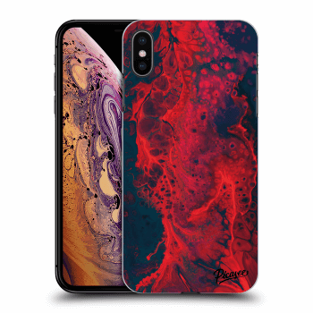 Picasee Apple iPhone XS Max Hülle - Schwarzes Silikon - Organic red