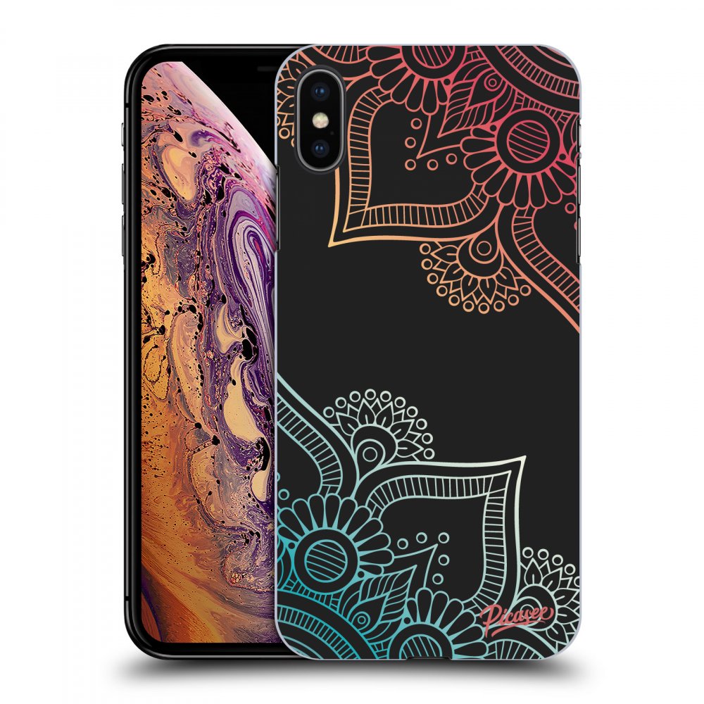 Picasee Apple iPhone XS Max Hülle - Schwarzes Silikon - Flowers pattern