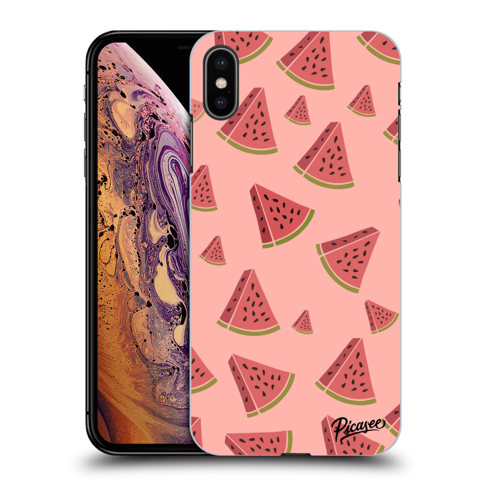 Picasee Apple iPhone XS Max Hülle - Schwarzes Silikon - Watermelon