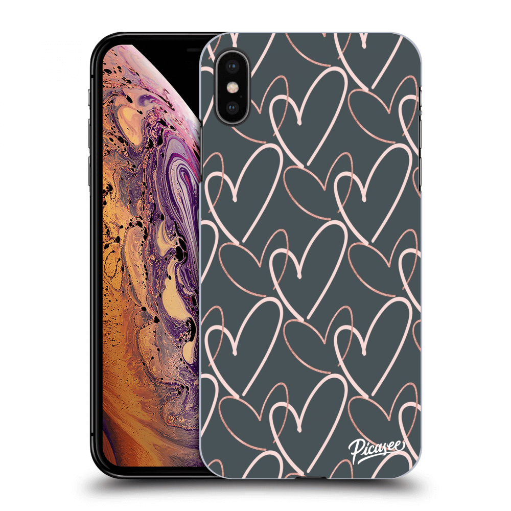 Picasee Apple iPhone XS Max Hülle - Schwarzes Silikon - Lots of love