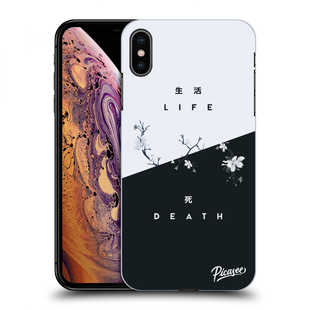 Picasee Apple iPhone XS Max Hülle - Schwarzes Silikon - Life - Death