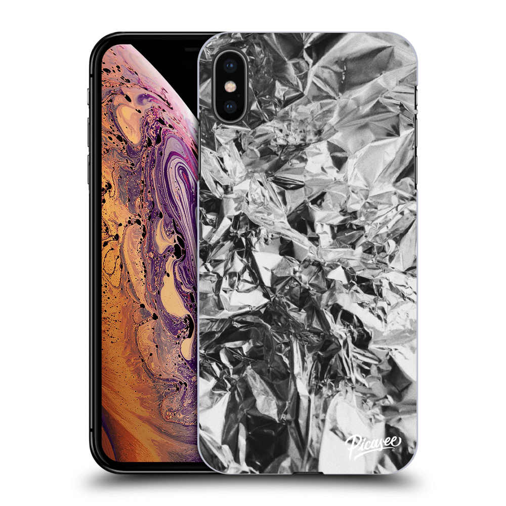Picasee Apple iPhone XS Max Hülle - Schwarzes Silikon - Chrome