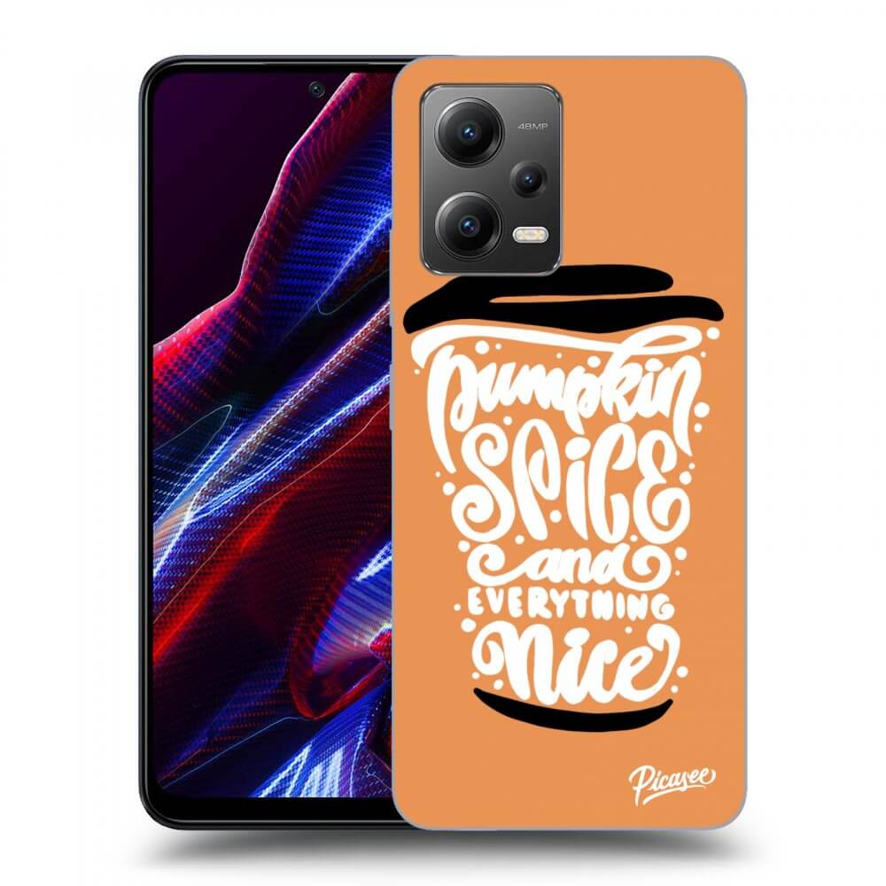 Picasee Xiaomi Poco X5 Hülle - Transparentes Silikon - Pumpkin coffee