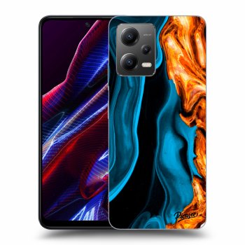 Picasee Xiaomi Poco X5 Hülle - Transparentes Silikon - Gold blue