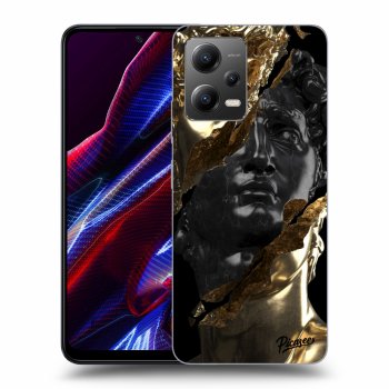 Picasee Xiaomi Poco X5 Hülle - Schwarzes Silikon - Gold - Black