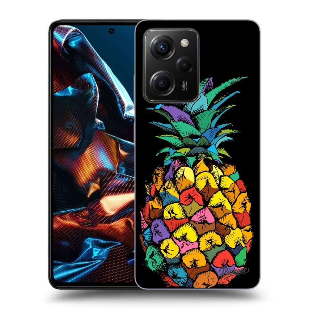 Picasee Xiaomi Poco X5 Pro Hülle - Schwarzes Silikon - Pineapple