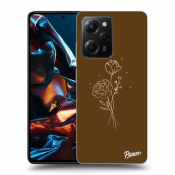 Hülle für Xiaomi Poco X5 Pro - Brown flowers