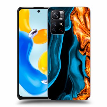 Picasee Xiaomi Redmi Note 11S 5G Hülle - Transparentes Silikon - Gold blue