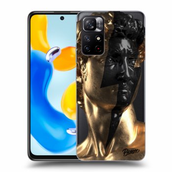 Picasee Xiaomi Redmi Note 11S 5G Hülle - Transparentes Silikon - Wildfire - Gold