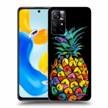 Picasee Xiaomi Redmi Note 11S 5G Hülle - Schwarzes Silikon - Pineapple
