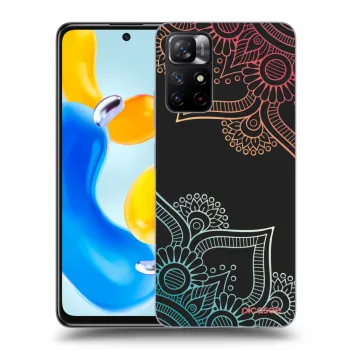 Picasee Xiaomi Redmi Note 11S 5G Hülle - Schwarzes Silikon - Blumenmuster