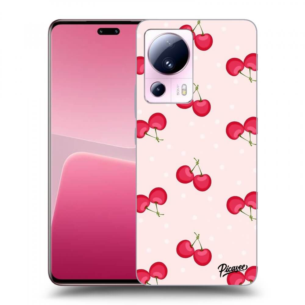 Picasee Xiaomi 13 Lite Hülle - Schwarzes Silikon - Cherries