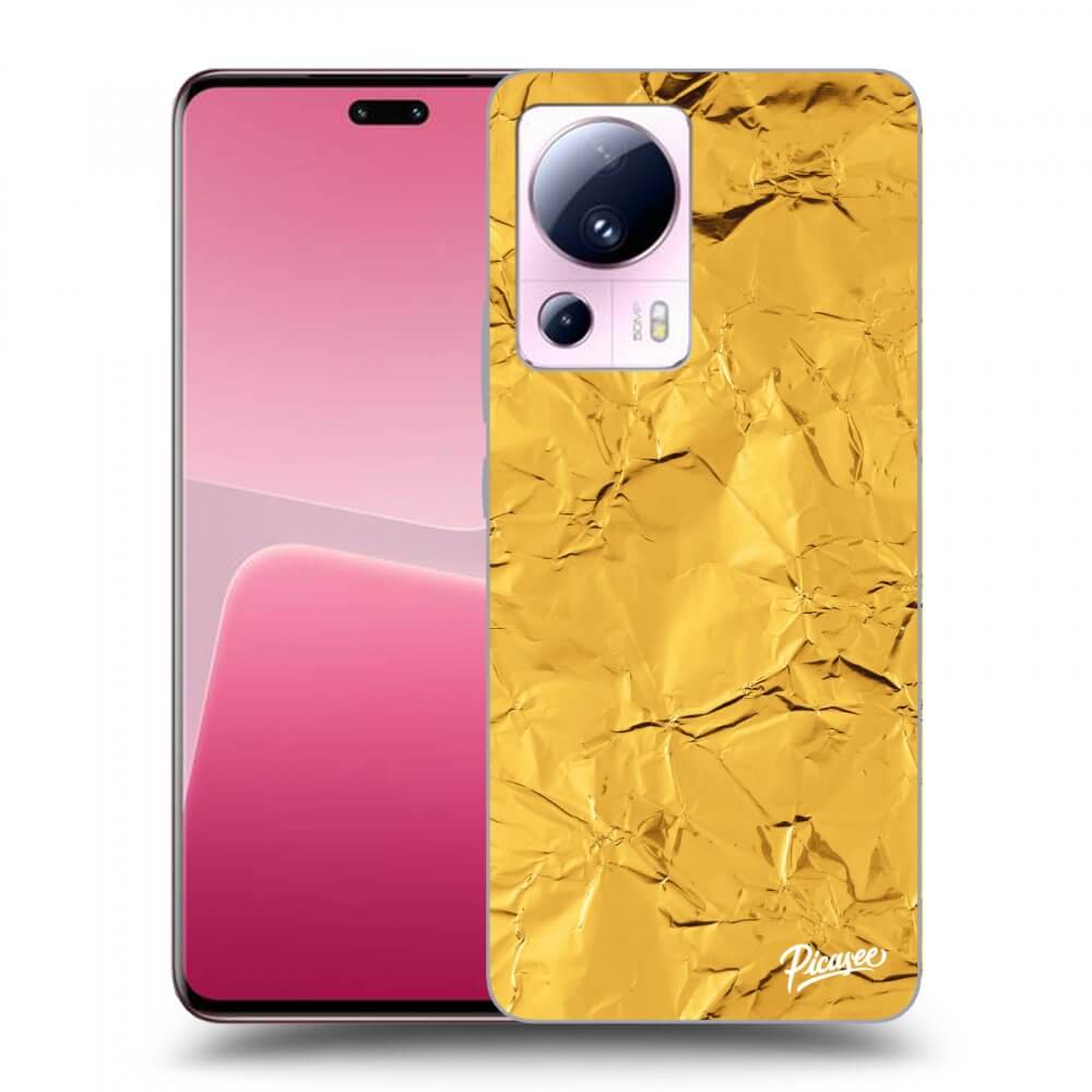 Picasee Xiaomi 13 Lite Hülle - Transparentes Silikon - Gold