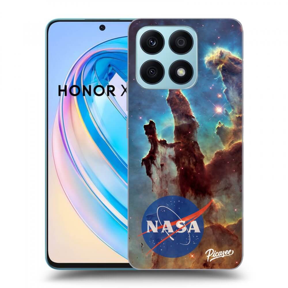 Picasee Honor X8a Hülle - Schwarzes Silikon - Eagle Nebula