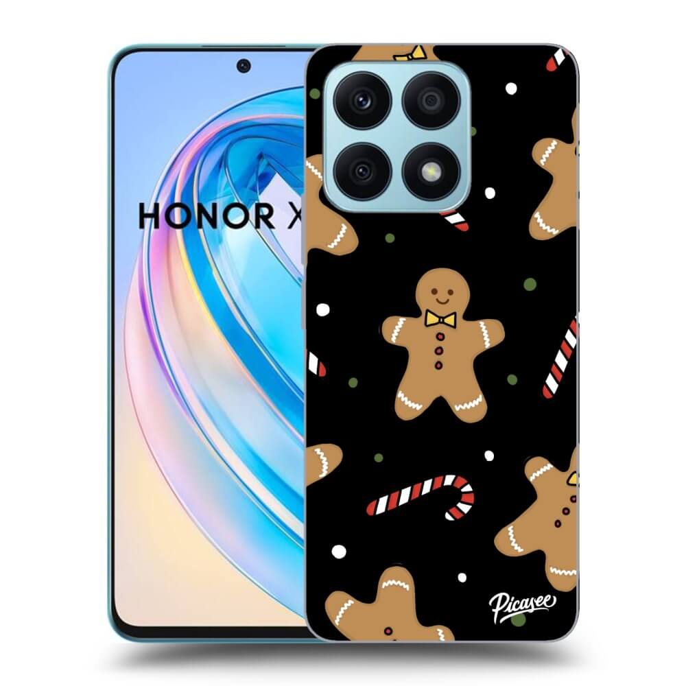 Picasee Honor X8a Hülle - Schwarzes Silikon - Gingerbread