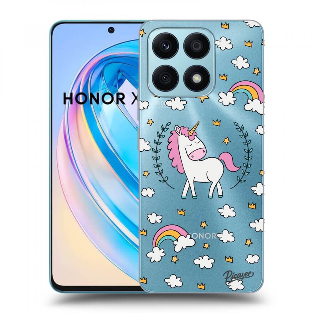 Picasee Honor X8a Hülle - Transparentes Silikon - Unicorn star heaven